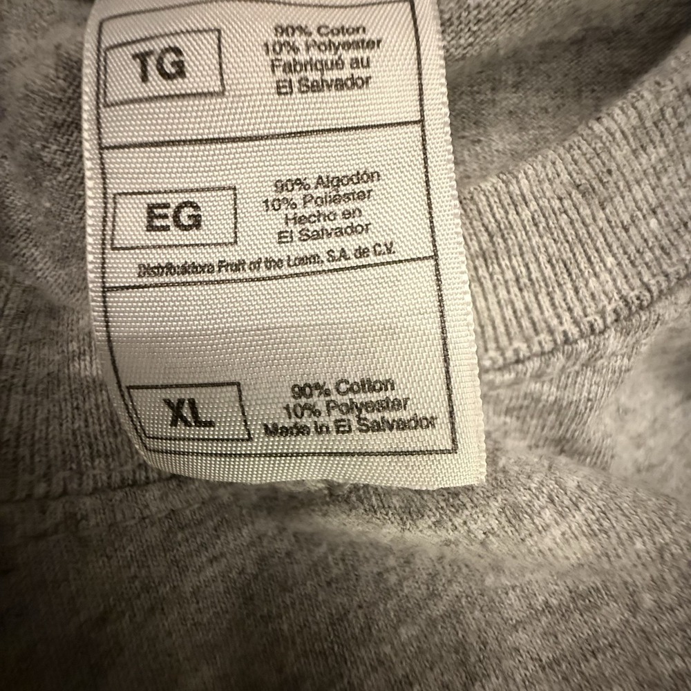 Fruit Of The Loom Upscale NY Short Sleeve T Shirt Gray Unisex Adult Size XL - Picture 3 of 9